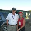 Edie, with Zenyatta's trainer John Shirreffs, loved being on the backside at Santa Anita.